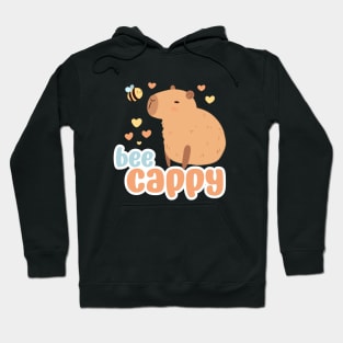 Bee cappy - a cute capybara and a bee illustration Hoodie